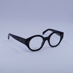 Celine CL50123I 001 Eyeglasses Shiny Black 48mm Round Frame